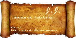 Jandaurek Jakobina névjegykártya